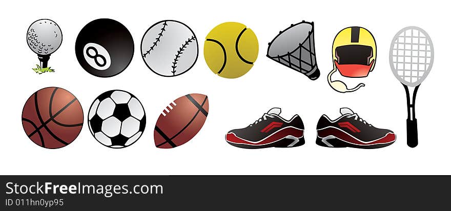 Sport balls detail vector