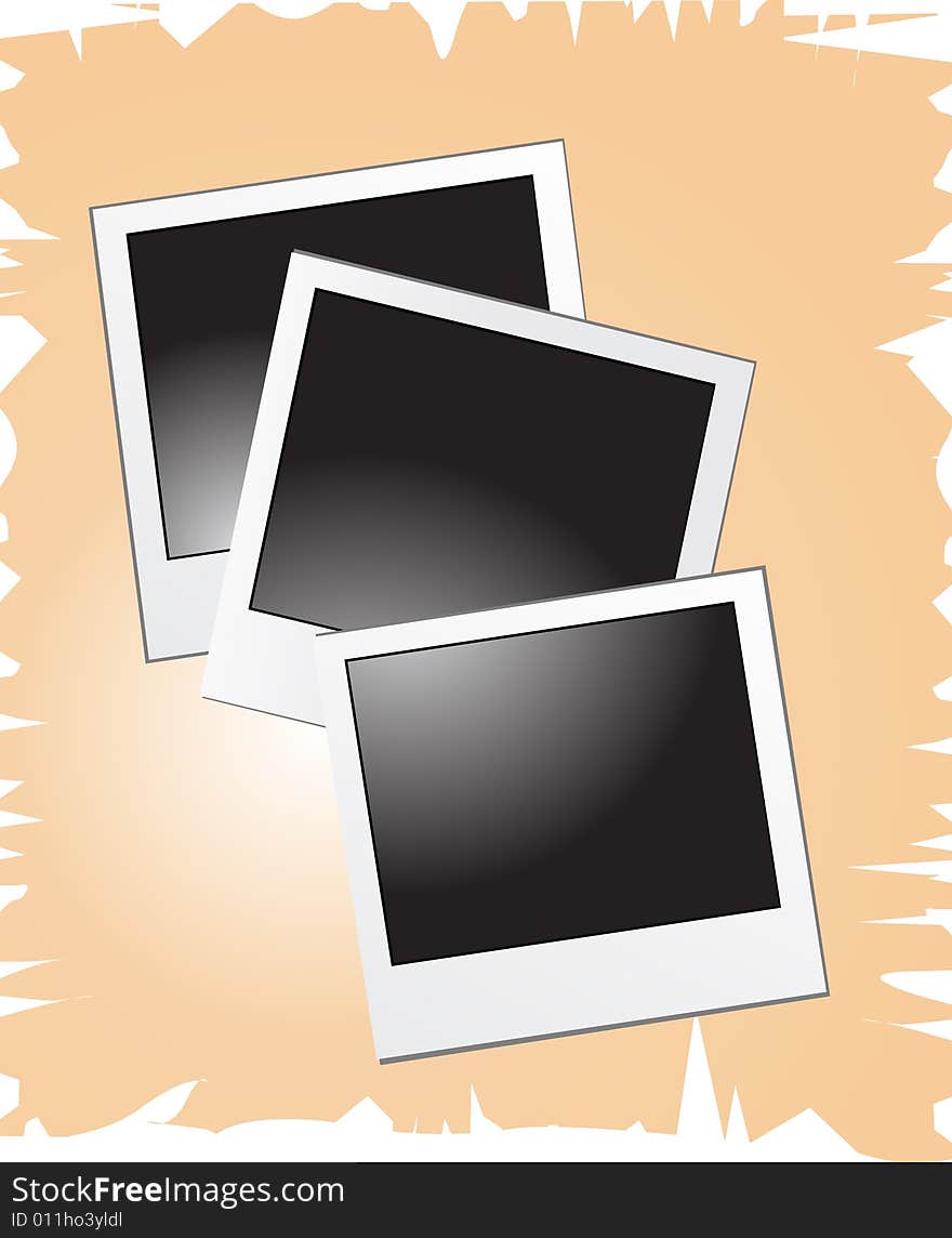 Blank Polaroids Vector Illustr