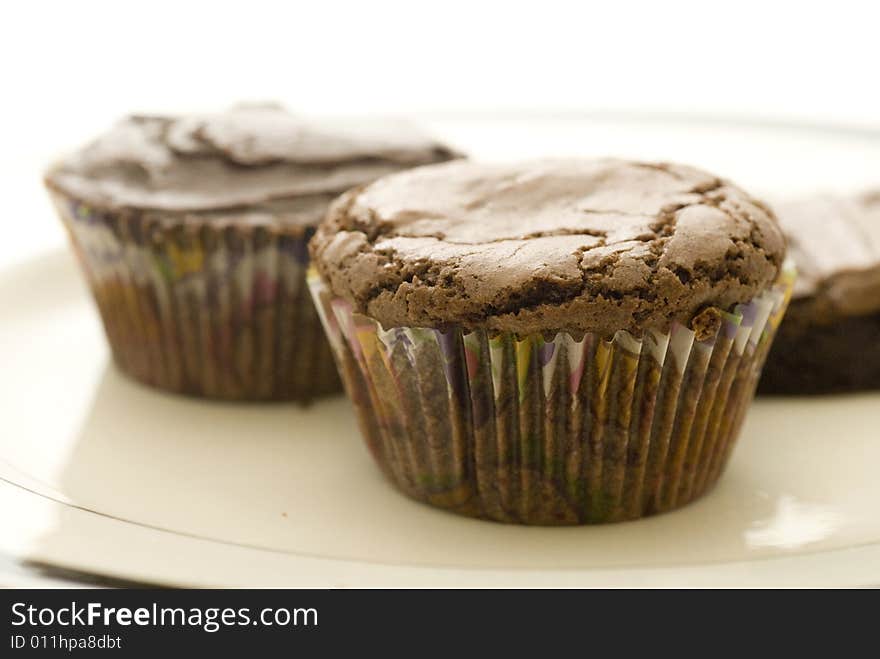 Freshly baked morsels isolated on a white tabletop. Freshly baked morsels isolated on a white tabletop