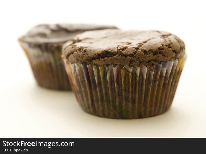 Freshly baked morsels isolated on a white tabletop. Freshly baked morsels isolated on a white tabletop