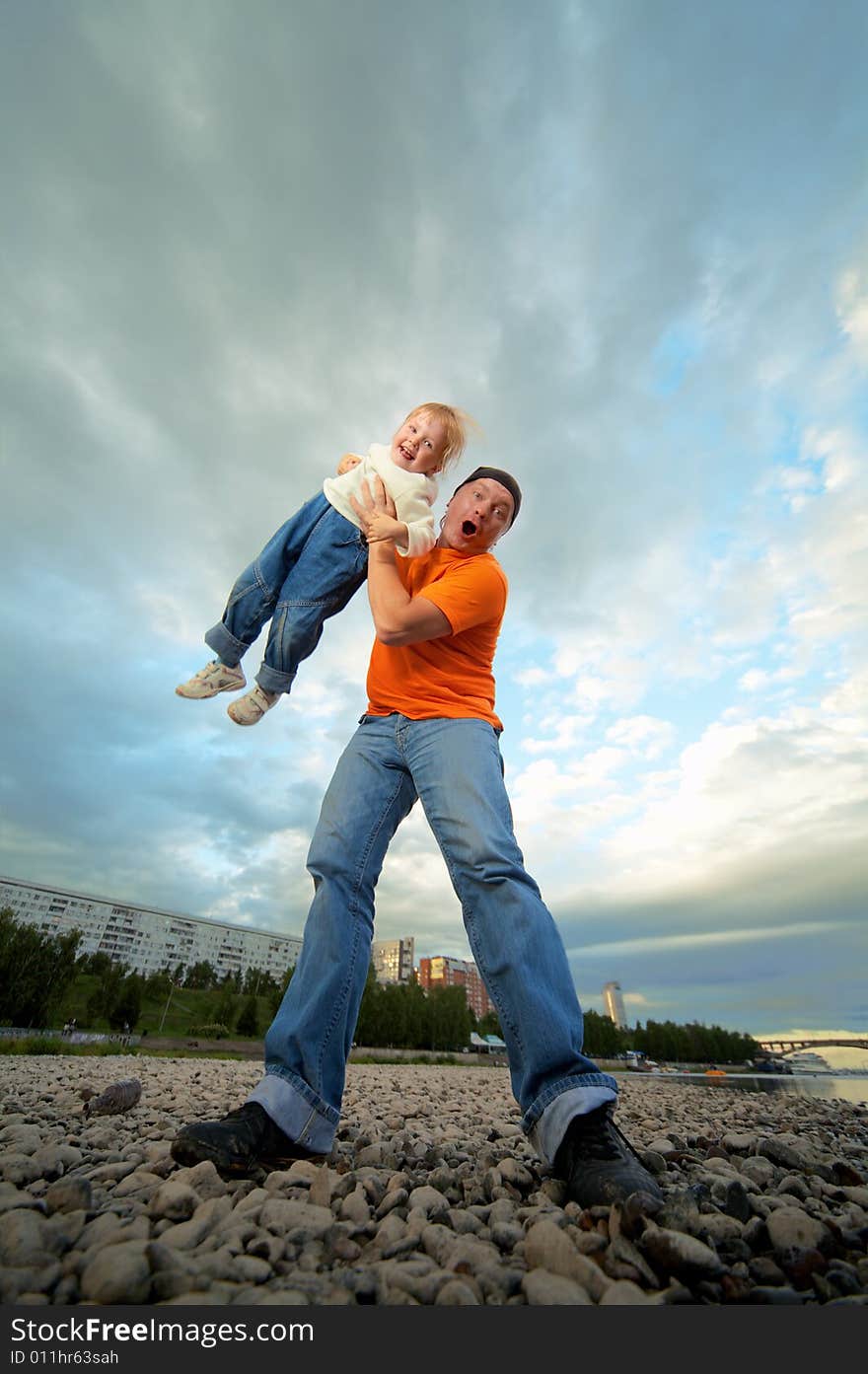 Father And Child Outdoor