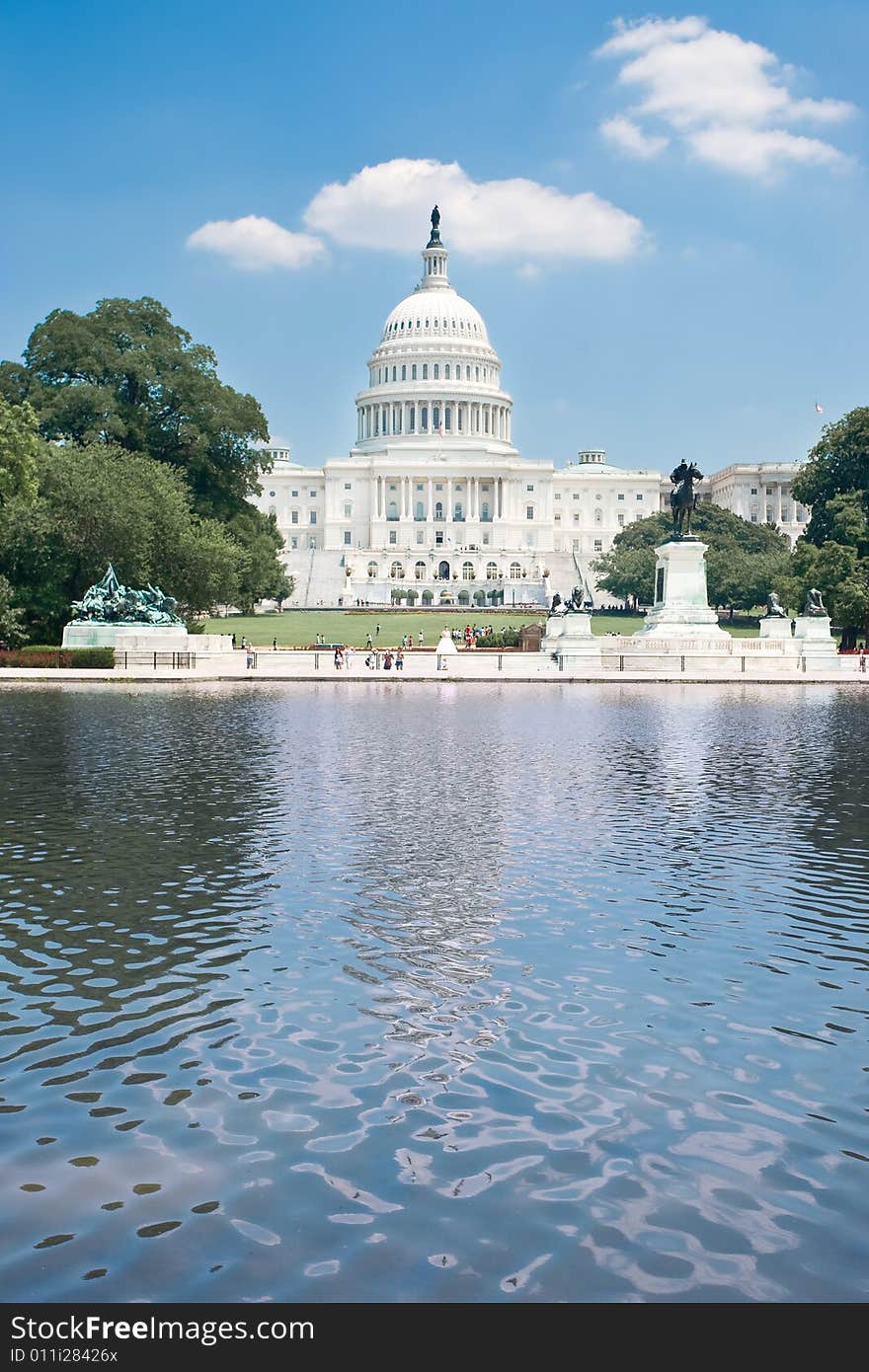 The United States Capitol Building in summer. The United States Capitol Building in summer