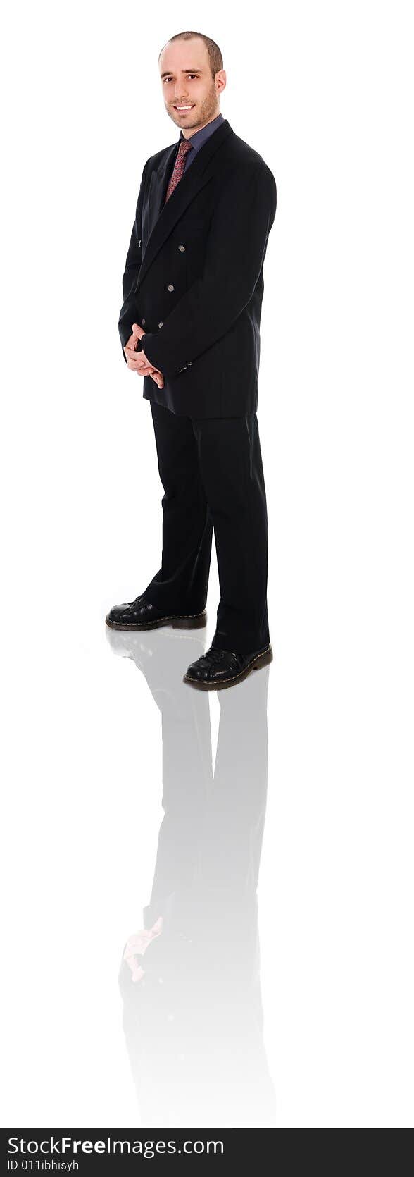 Business man on a white background isolated. Business man on a white background isolated