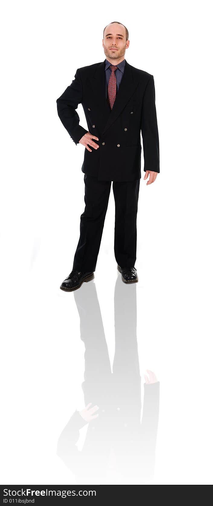 Business man on a white background isolated. Business man on a white background isolated