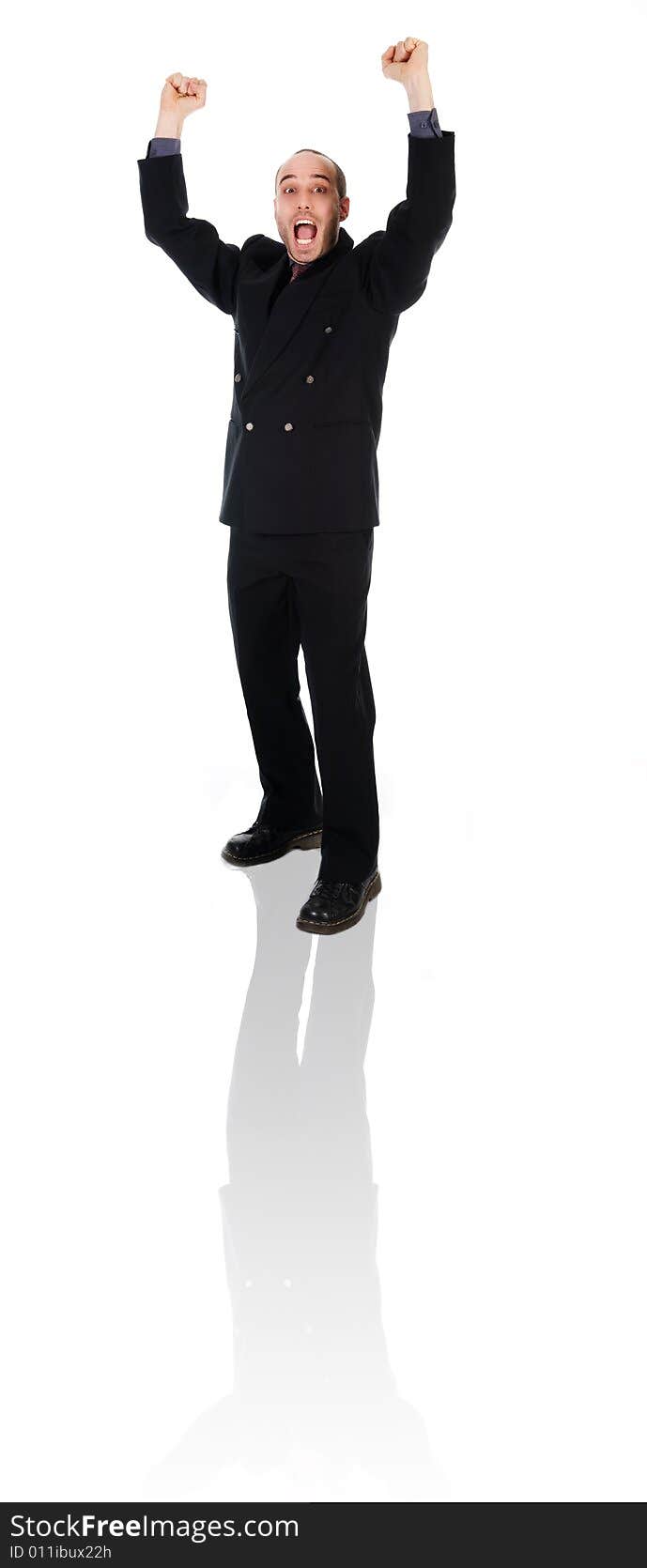 Business man on a white background isolated. Business man on a white background isolated