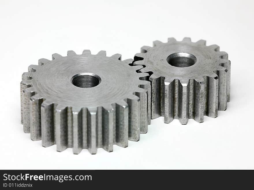 Set of Gears Isolated on White Background