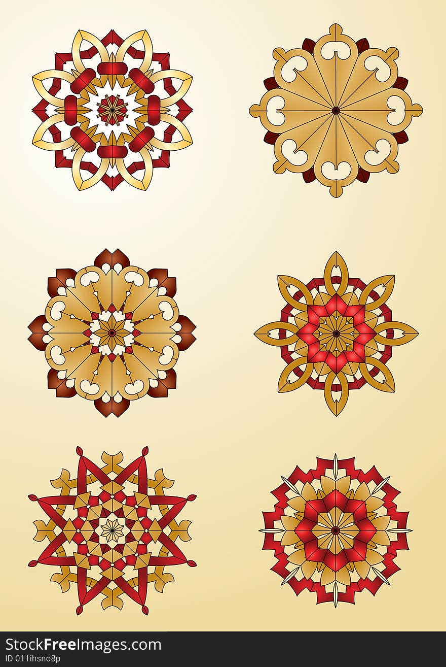 decorative vector illustration with geometric ornament. decorative vector illustration with geometric ornament