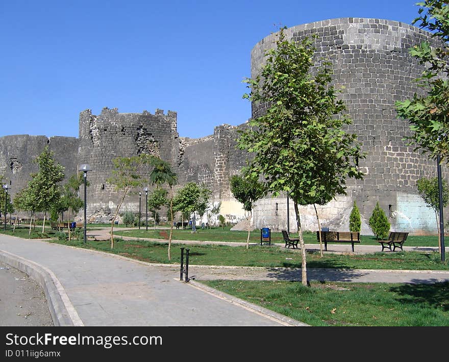 Historic Black Fortress in Turkey