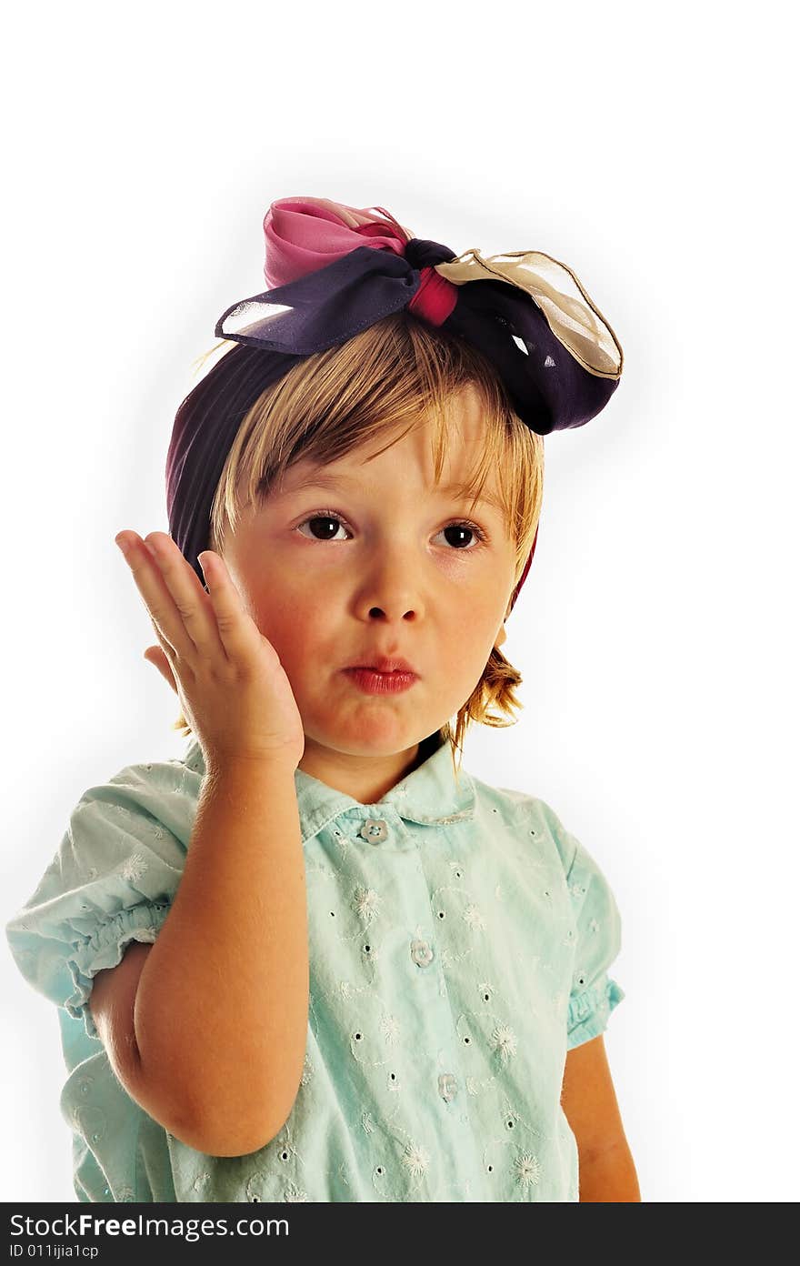 A three year old girl, photographed in the studio. A three year old girl, photographed in the studio.