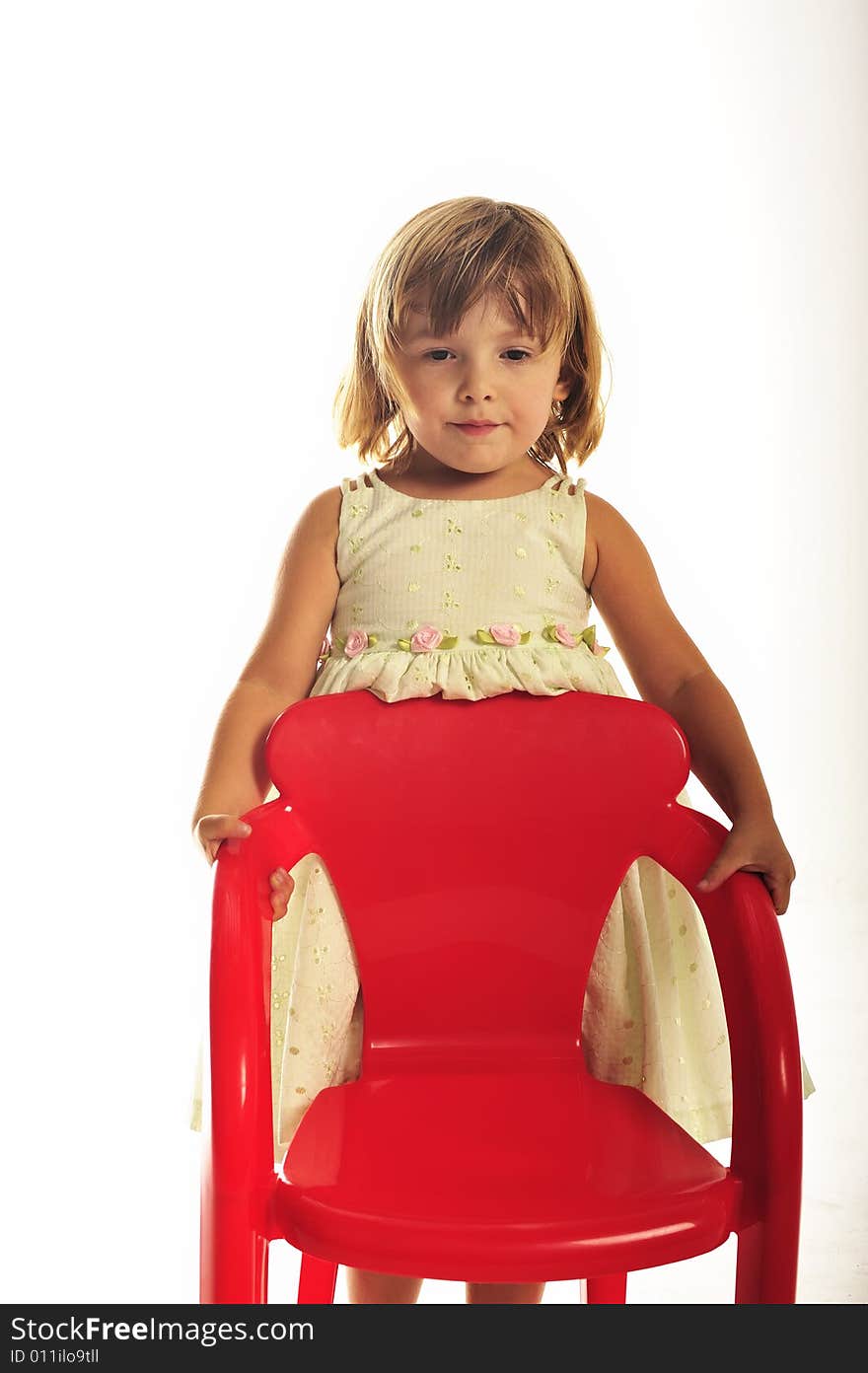 A three year old girl, photographed in the studio. A three year old girl, photographed in the studio.