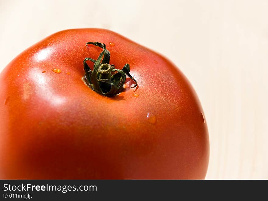 Ripe beef tomato.close up