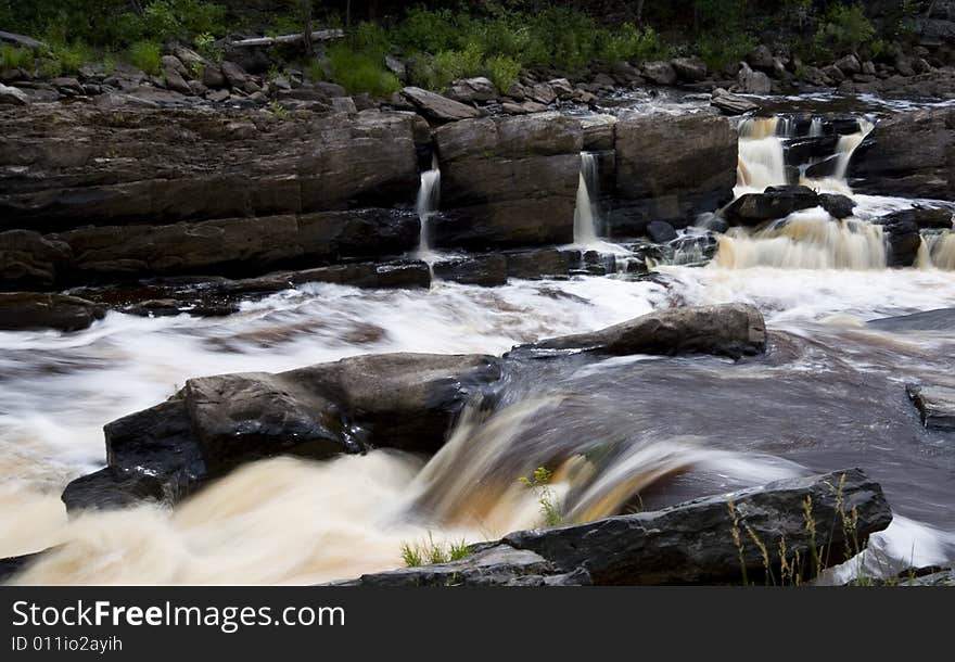 Water Steps into Rapids