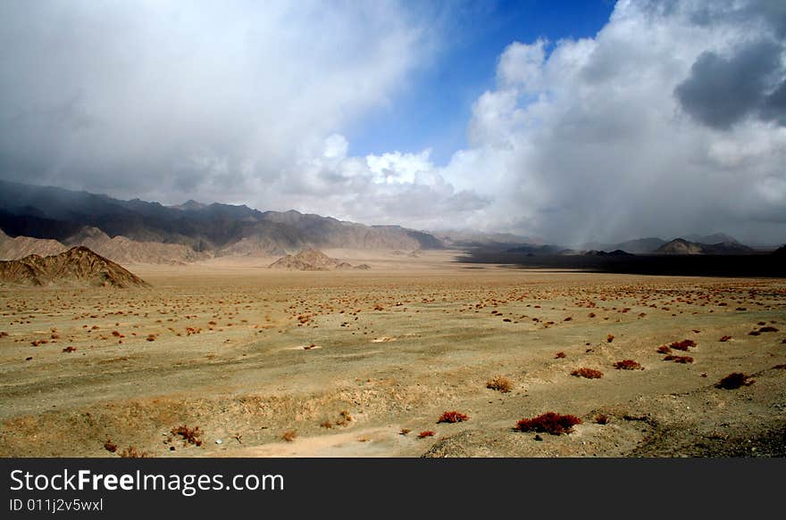 A view of wild highland at gansu province in china. A view of wild highland at gansu province in china