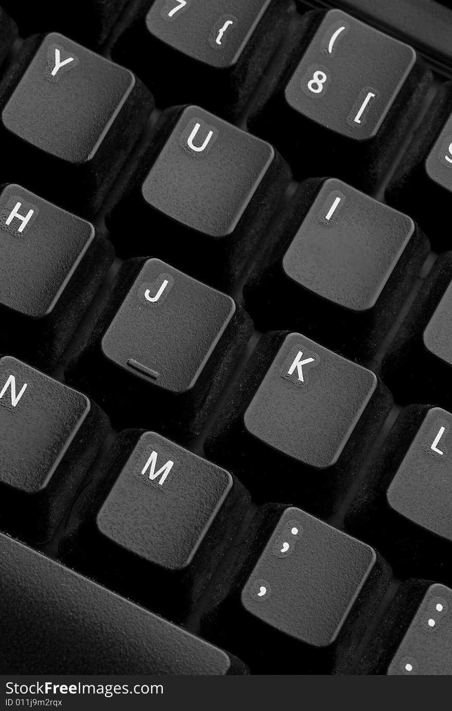 Close up of a black keyboard