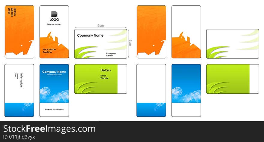 Colorful business cards