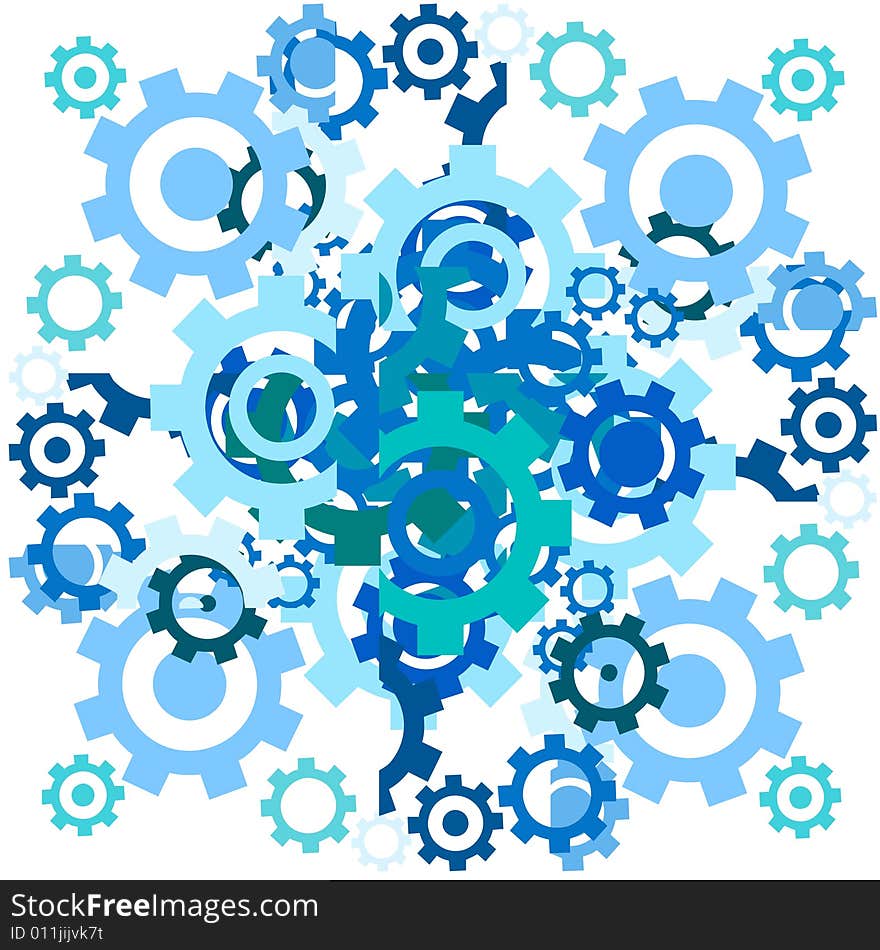 Abstract Background With Gears