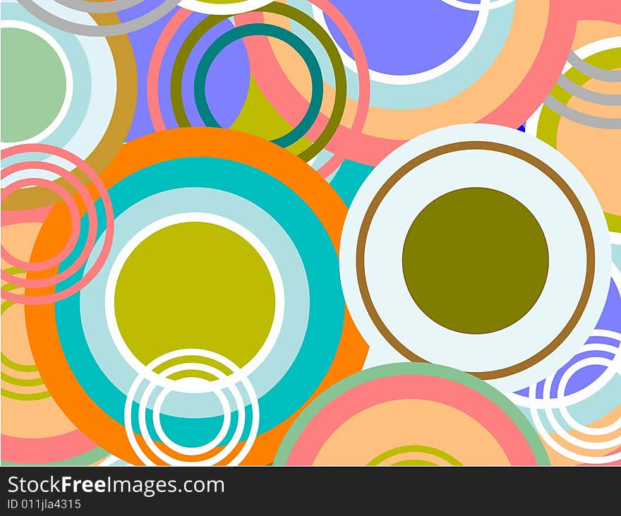 Abstract background with colors circles