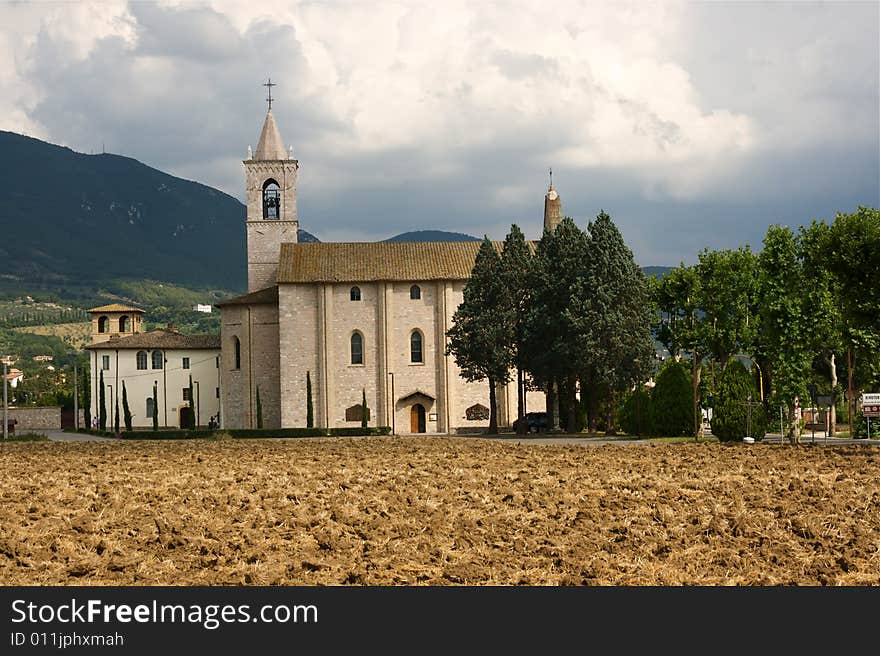 This is the sanctuary of Rivotorto in umbria. This is the sanctuary of Rivotorto in umbria