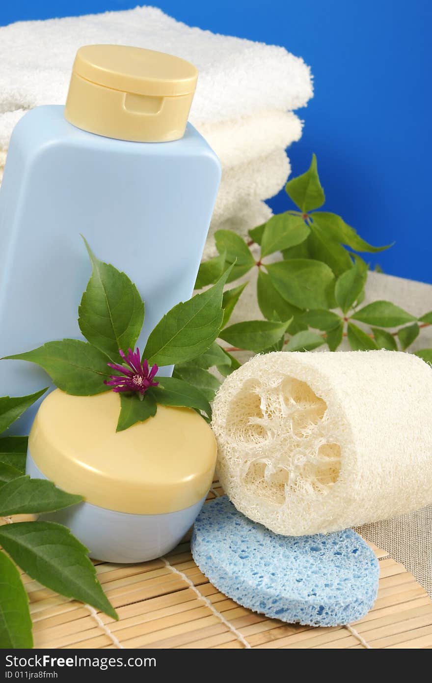 SPA cosmetcs, bathroom composition with natural products. SPA cosmetcs, bathroom composition with natural products.