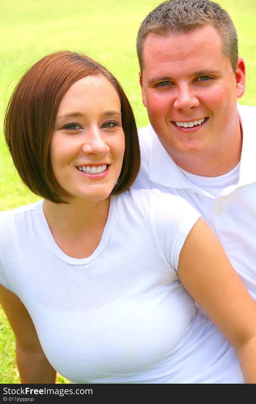 Portrait of happy couple outdoor. Portrait of happy couple outdoor