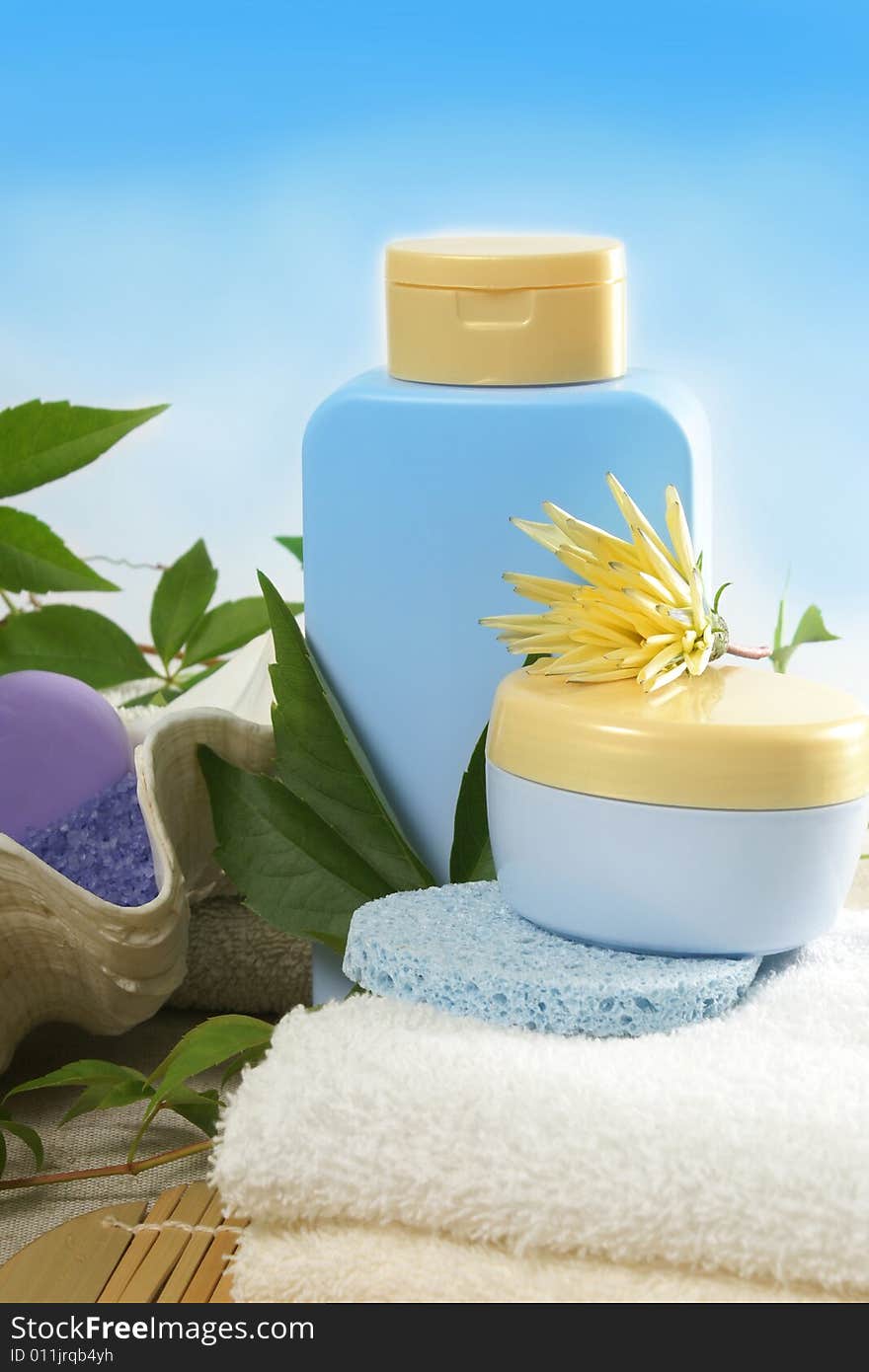 SPA cosmetics, Bathroom composition with natural products. SPA cosmetics, Bathroom composition with natural products.