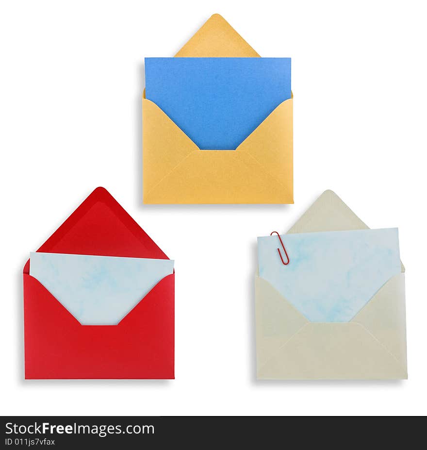 Open envelopes isolated, path provided.