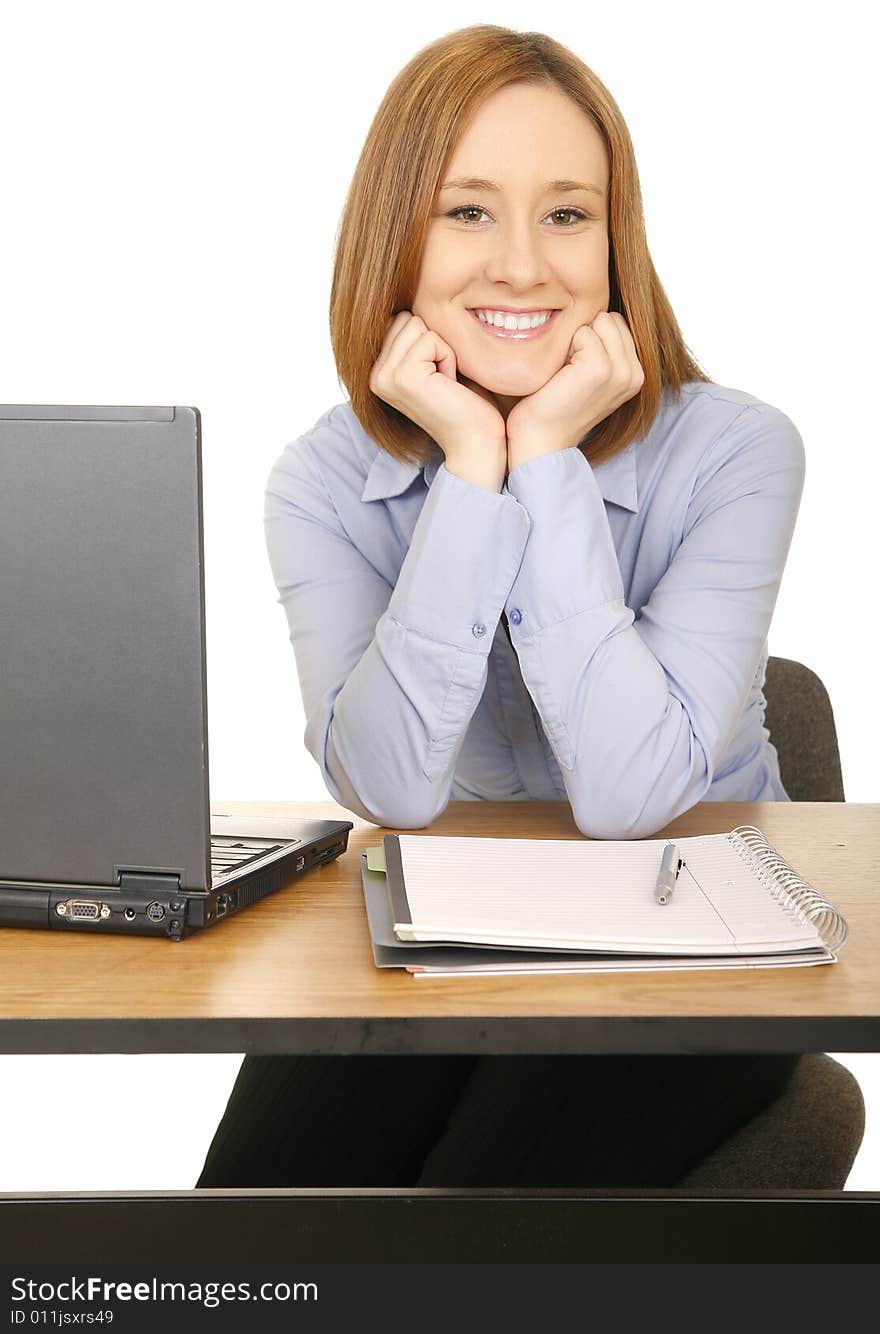 Smiling Woman Looking To Camera