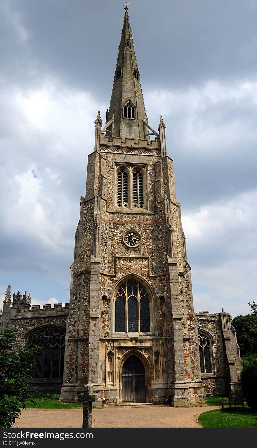 Shot of a lovely church building in a country village. Shot of a lovely church building in a country village