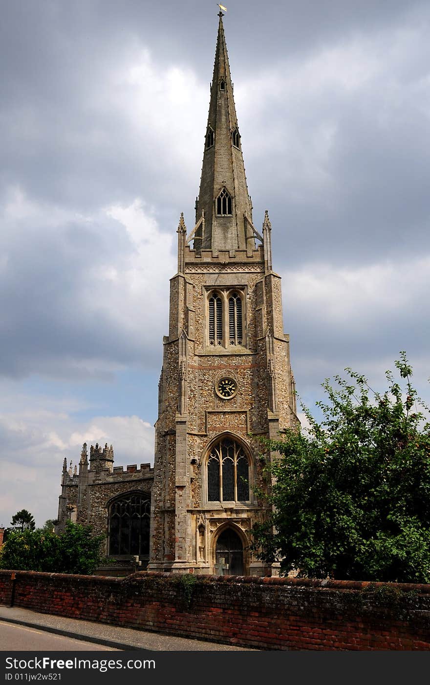 Shot of a lovely church building in a country village. Shot of a lovely church building in a country village