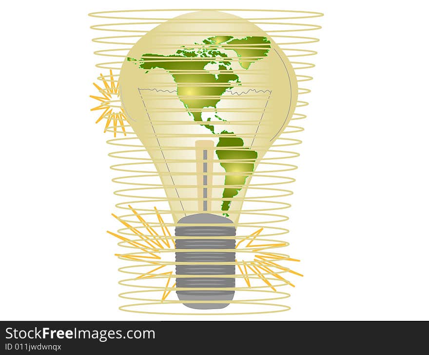 The bulb as energy of America