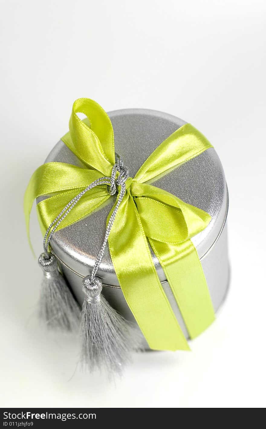 Metal gift box with beautiful decoration