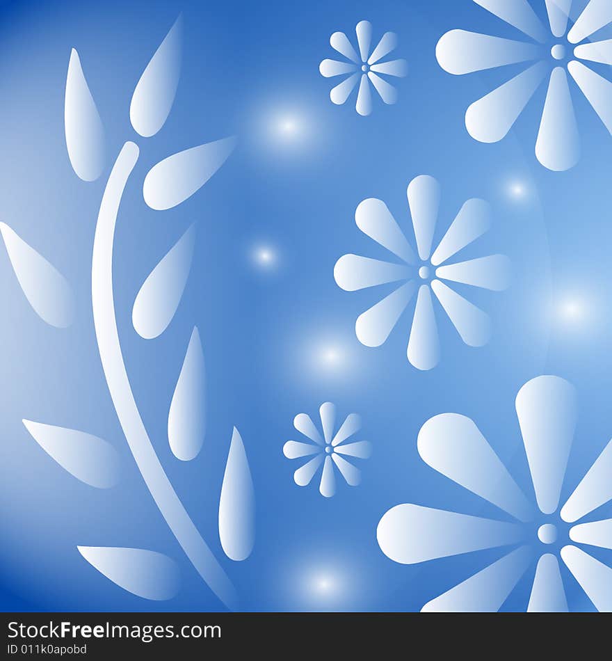 Blue Floral Background