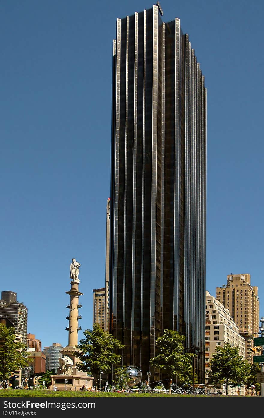 Office Building In New York at Columbus Circle