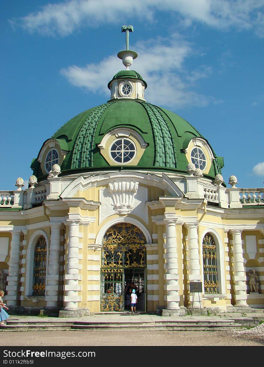 Pavilion the Grotto in ancient manor Sheremetev