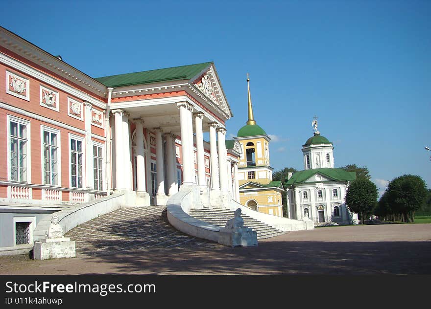 Front entrance in a palace of ancient manor