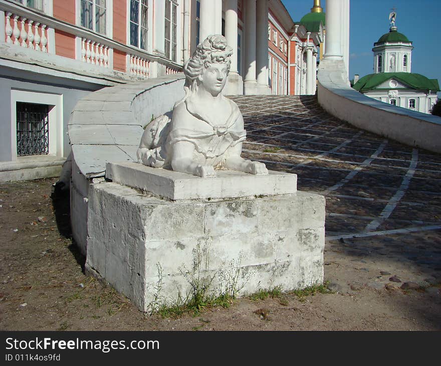 Front entrance in a palace of ancient manor