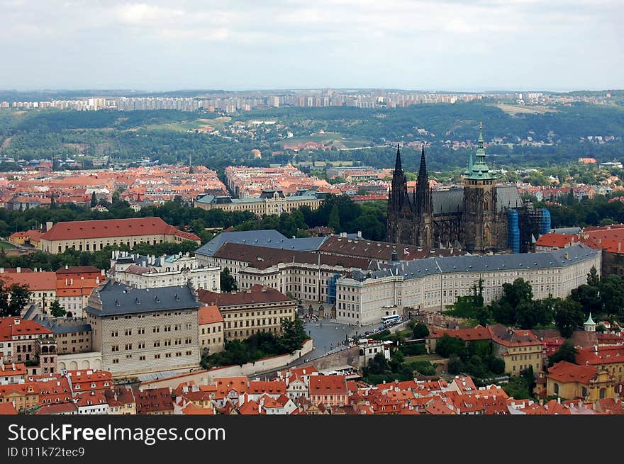 View of beautiful Prague