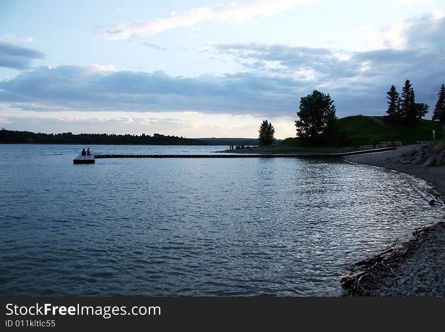 Evening on a lake