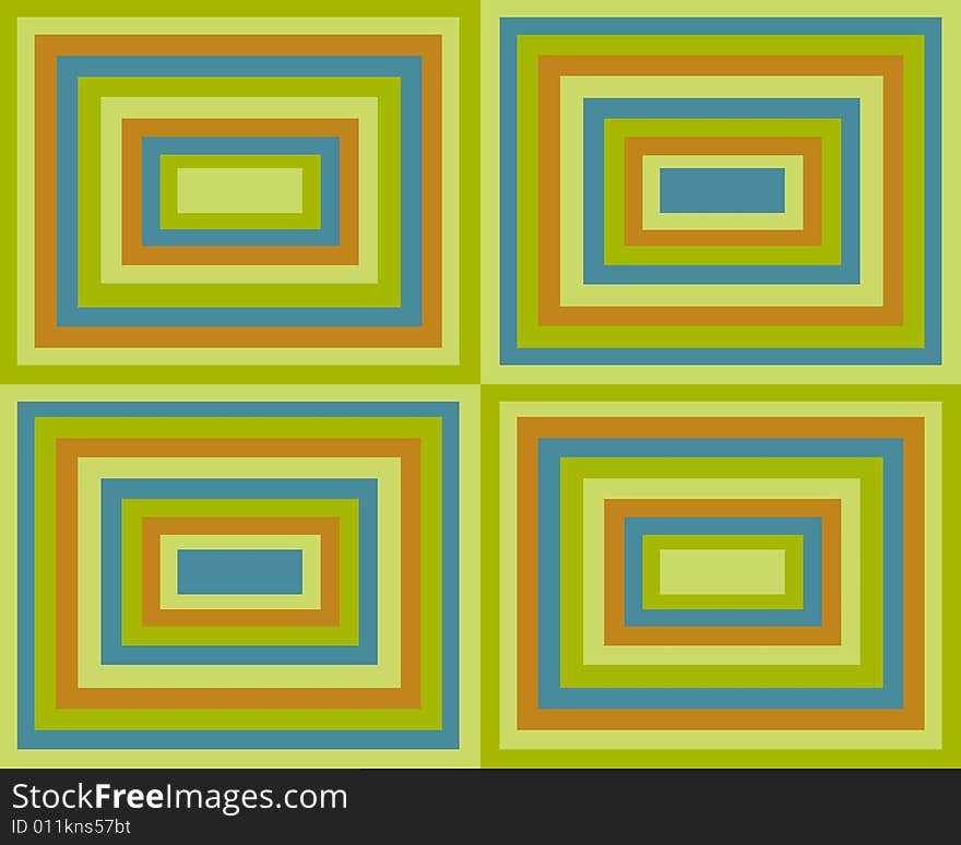 Retro yellow, blue, orange and green squares background. Retro yellow, blue, orange and green squares background