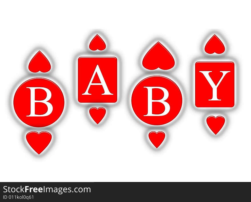 Baby logo for print or label usage