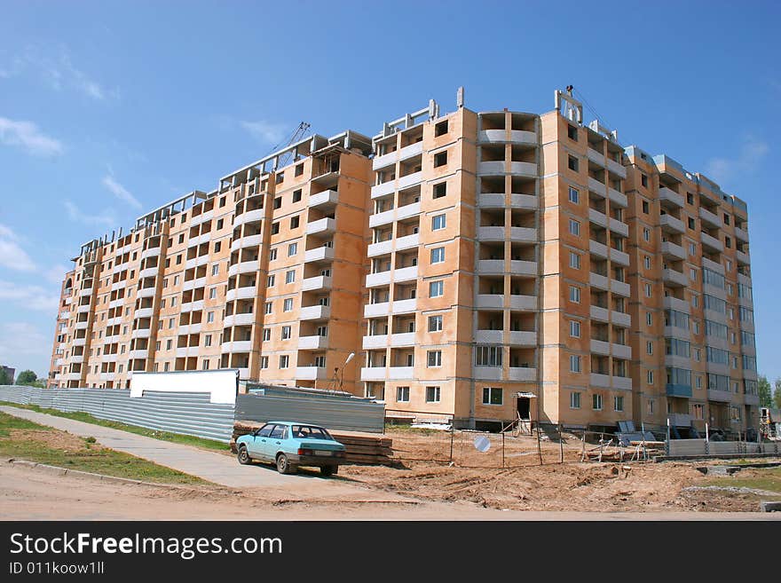 House in the course of building