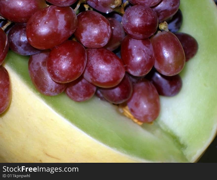 Red Grapes and Honeydew Melon