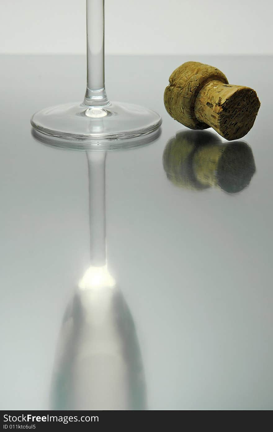 Flutes of sparkling wine isolated against a white background