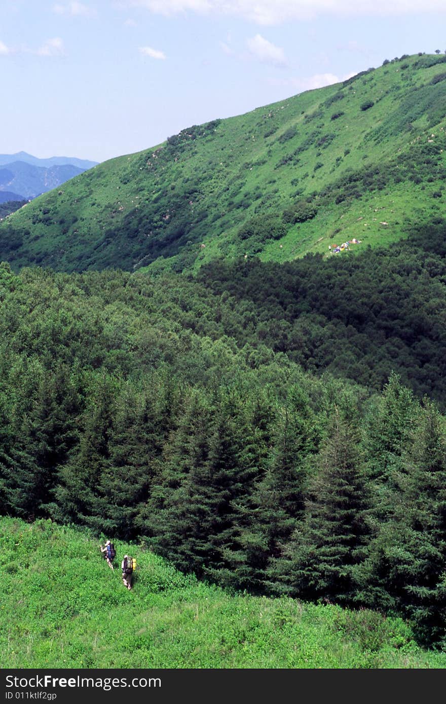 Mountain hiking