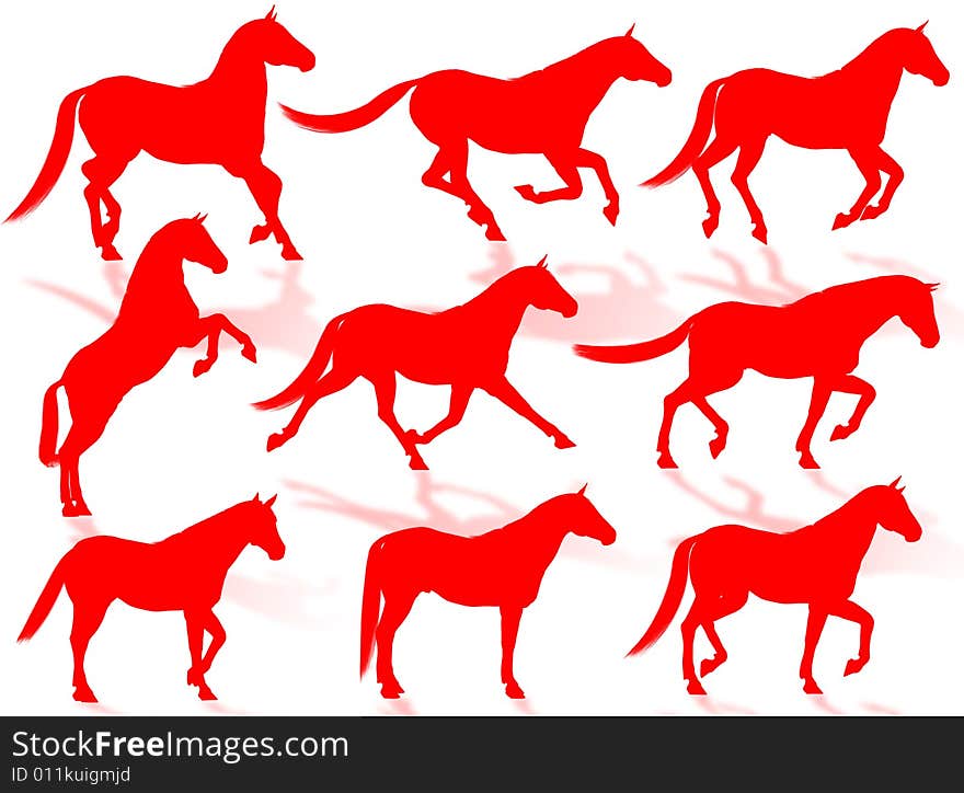 Horses Silhouettes