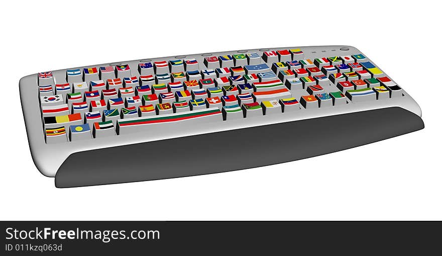 Keyboard With Flags