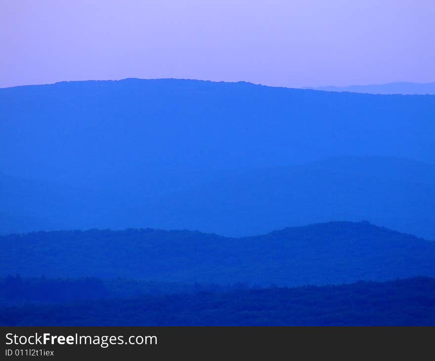 Blue hill. Crimea. Ukraine. White balance- tungsten