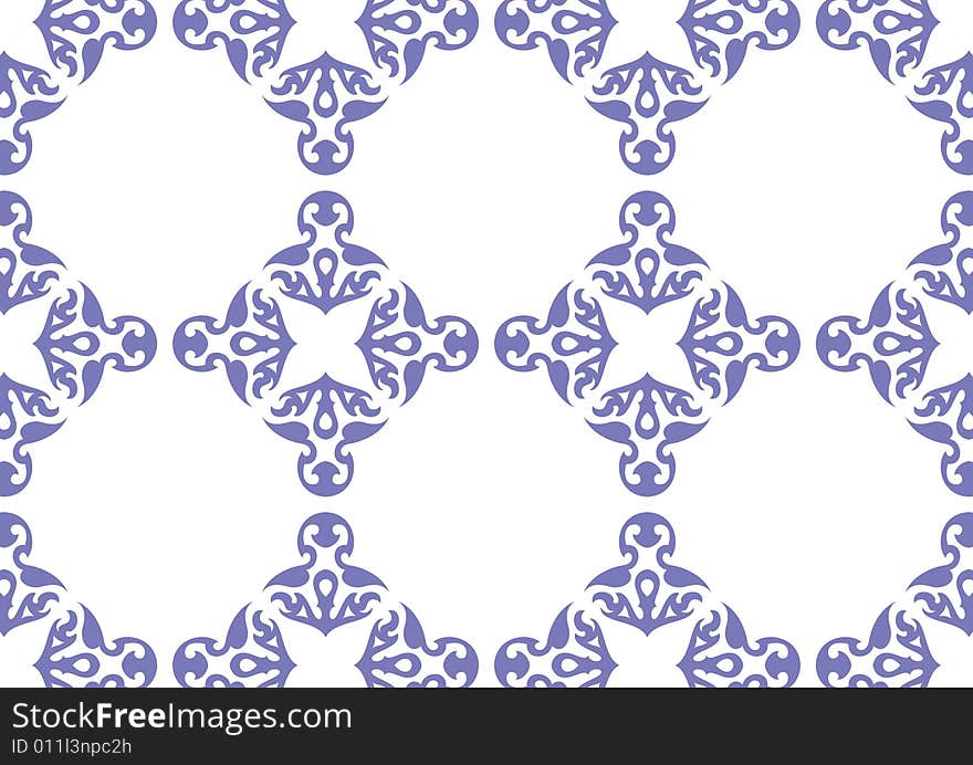 Ottoman style wallpaper pattern and shape