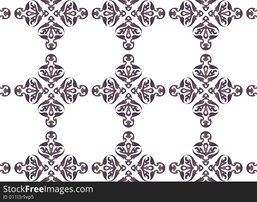 Ottoman style wallpaper pattern and shape