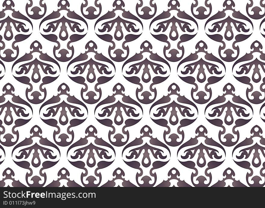 Ottoman style wallpaper pattern and shape